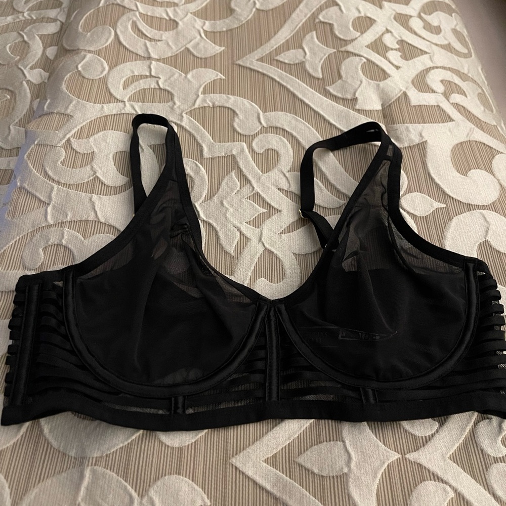 Victoria's Secret Black Mesh Bra